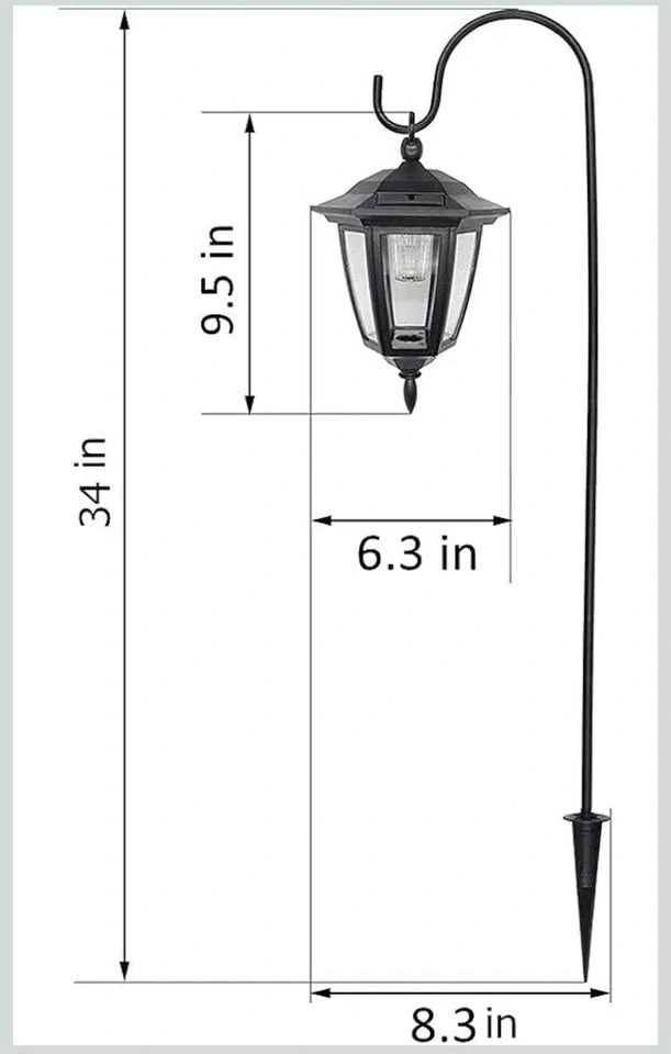Maggift 34 Inch Hanging Solar Shepherd Hook Lights, 2 Pack - photo 5