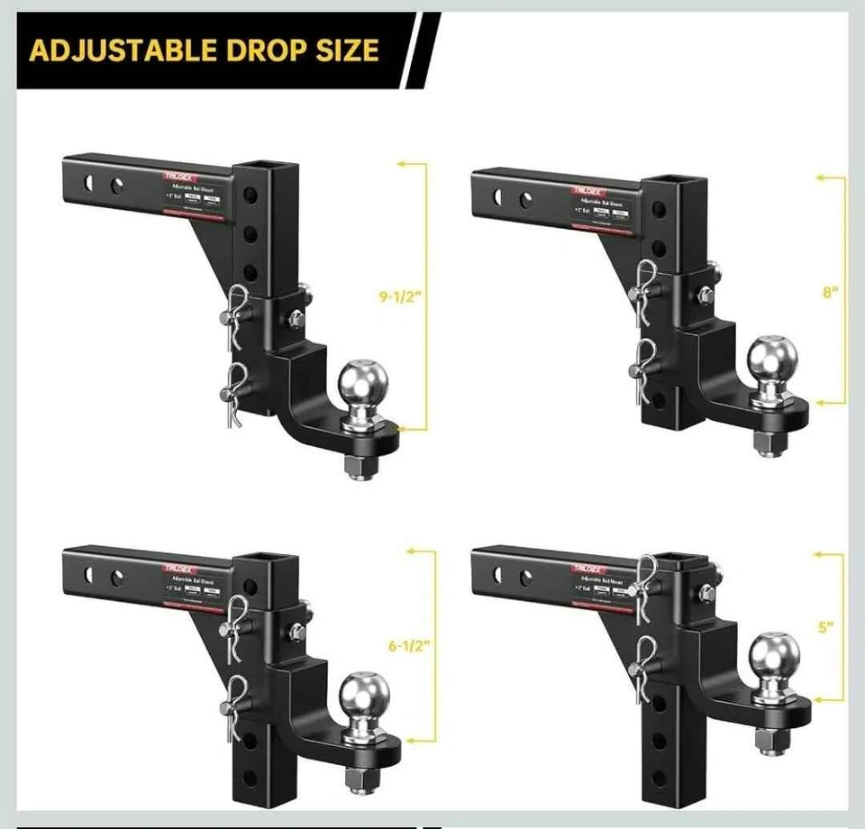Triloex Adjustable Trailer Hitch Ball Mount - photo 4