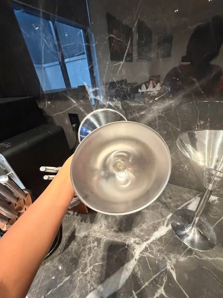 Set of 2 Stainless Steel Martini Glasses - photo 2