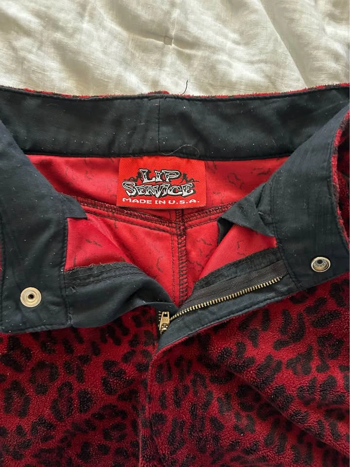 Lip service - Red Leopard Cheetah print pants (as is) - photo 2