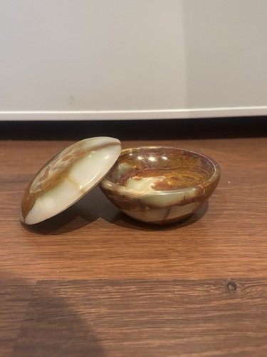 Polished Banded Agate Onyx Lidded Trinket Box - photo 3