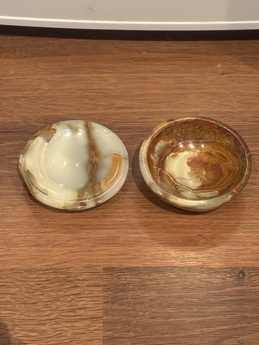 Polished Banded Agate Onyx Lidded Trinket Box - photo 4