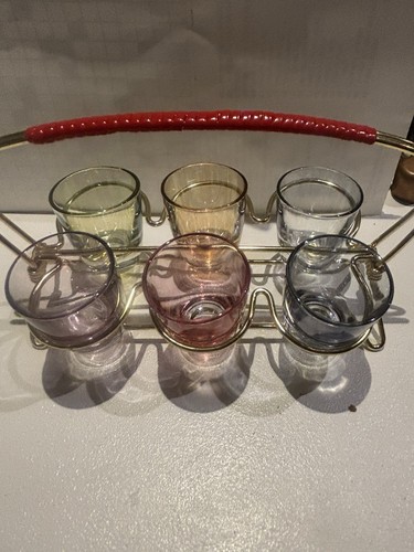 Vintage Pastel Liqueur Glasses Set 6 Shot Glasses From The 1950’ - photo 3