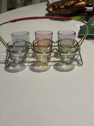 Vintage Pastel Liqueur Glasses Set 6 Shot Glasses From The 1950’ - photo 4