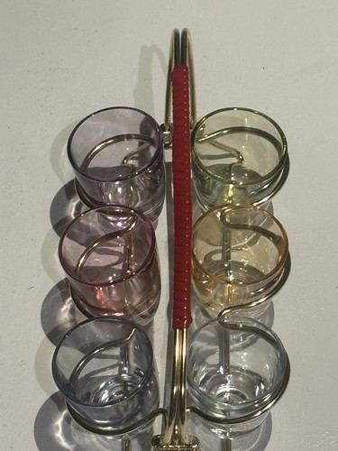 Vintage Pastel Liqueur Glasses Set 6 Shot Glasses From The 1950’ - photo 5