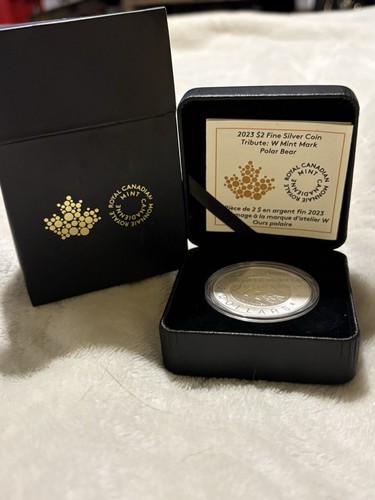 2023 Canada $2 Fine Silver Coin W Mint Mark Polar Bear 1oz