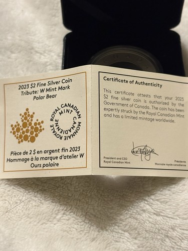 2023 Canada $2 Fine Silver Coin W Mint Mark Polar Bear 1oz - photo 4