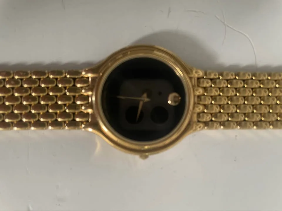 MOVADO MUSEUM Watch Model #87-33-866, Gold Tone, Black Face image indicator(2)