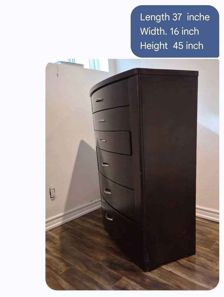 Dark Brown 6-Drawer Dresser - photo 2
