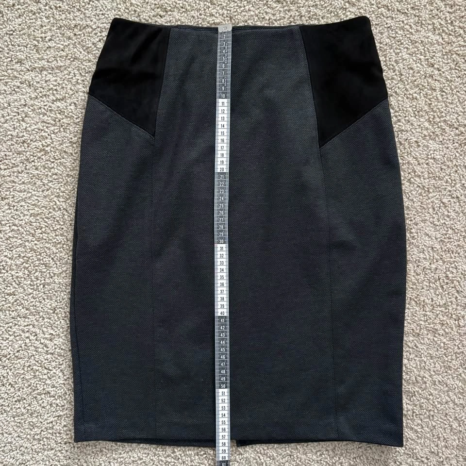 Marc New York Suede Accent Grey Tailored Pencil Skirt Size Small - photo 3
