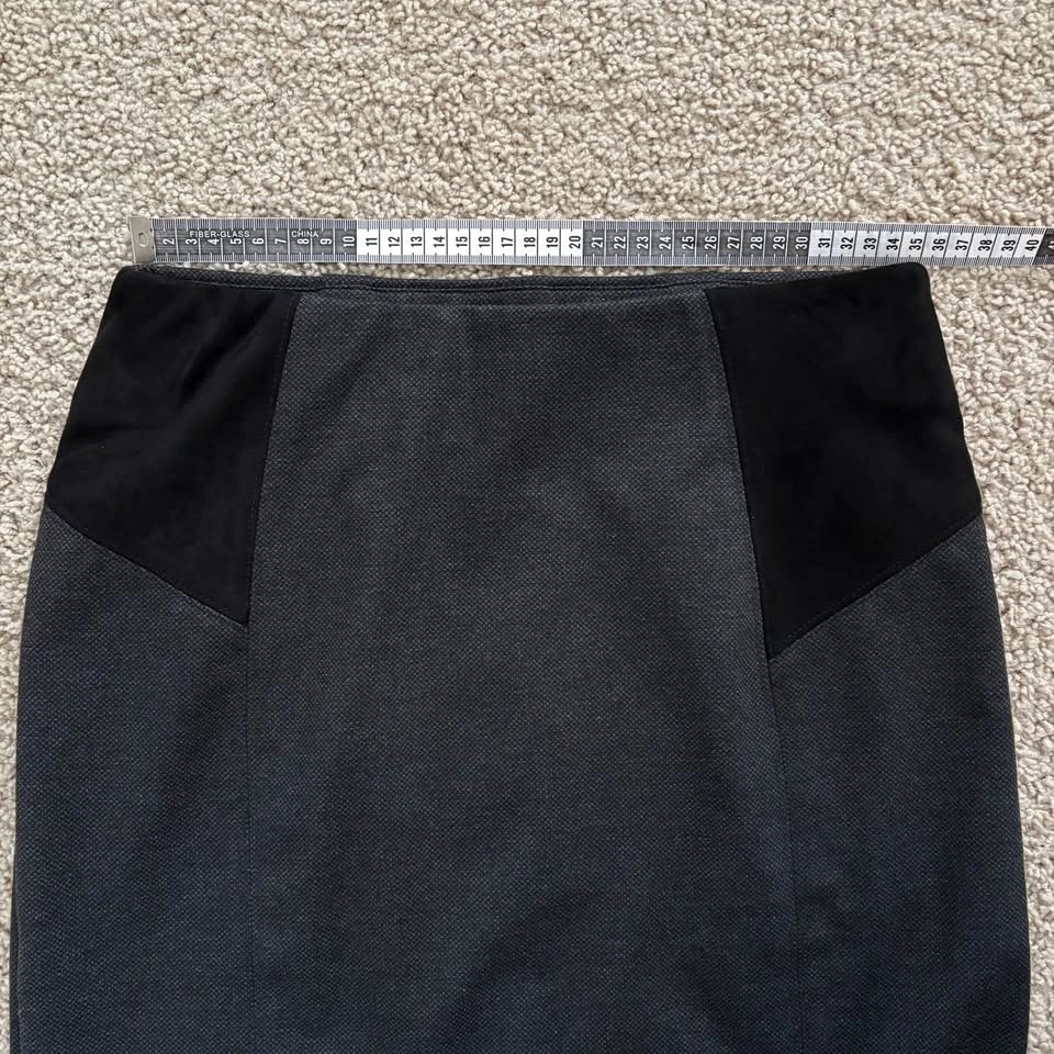 Marc New York Suede Accent Grey Tailored Pencil Skirt Size Small - photo 4