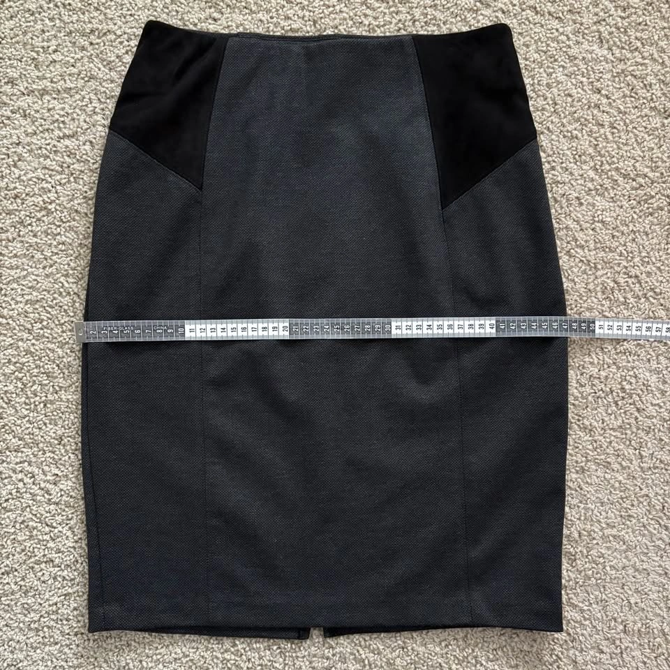 Marc New York Suede Accent Grey Tailored Pencil Skirt Size Small - photo 5