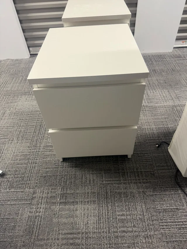 Set of 2 IKEA White Nightstands – 2 Drawers image indicator(3)
