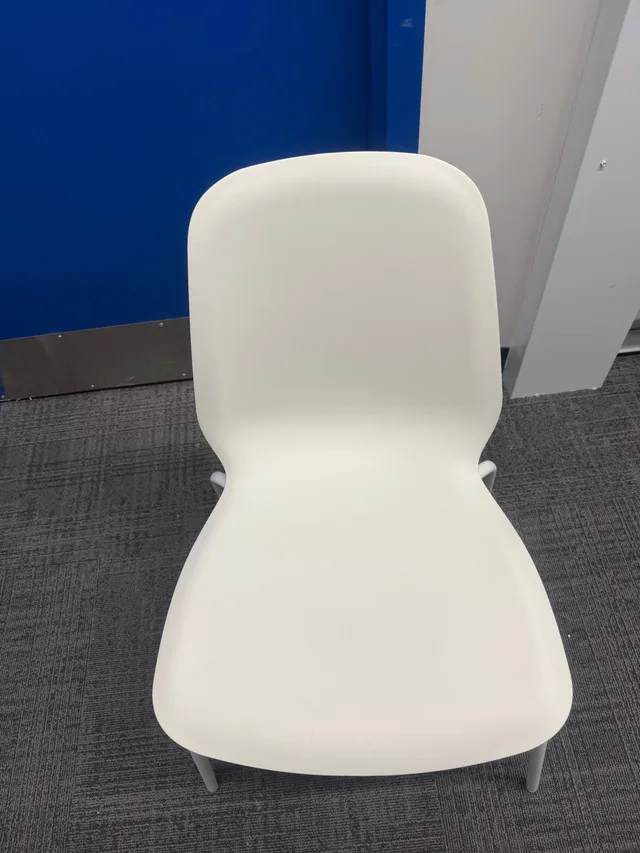 Set of 5 IKEA White Dining Chairs – Molded Seat image indicator(2)