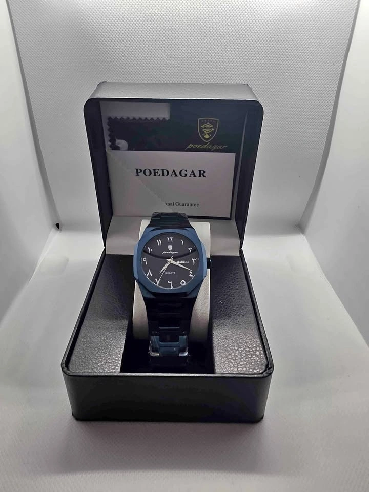 Arabic Dial in Blue, Black and Silver