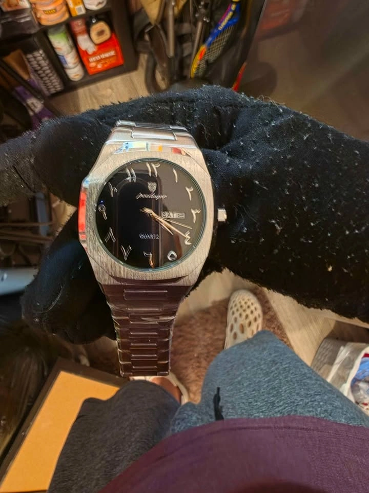 Blue & Black/Silver & Blue Stainless Steel Watch