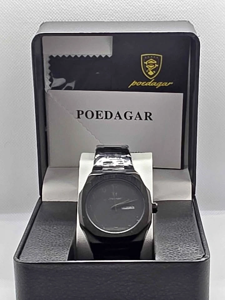 Stealth Watch With Arabic Dial and Day-Date Display