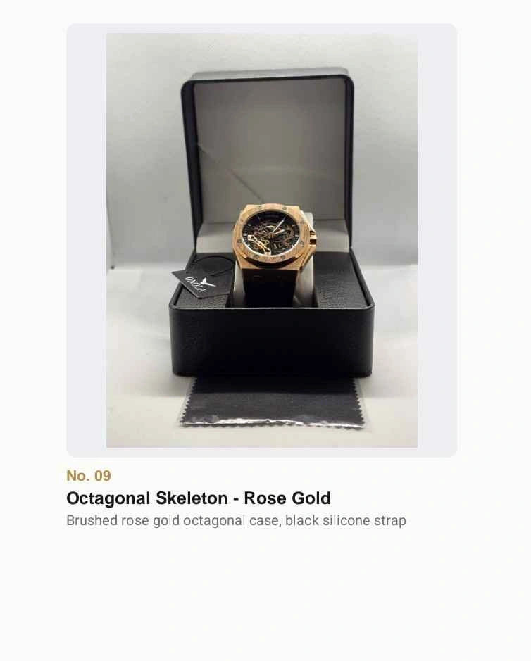 Onola Silver and Black Tonneau Skeleton Watch, New in Box - photo 4