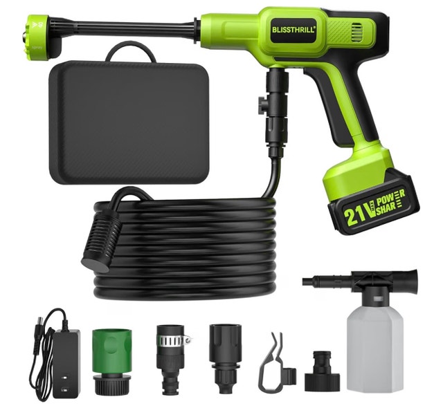 Cordless Powered Car Washer with 23FT Hose