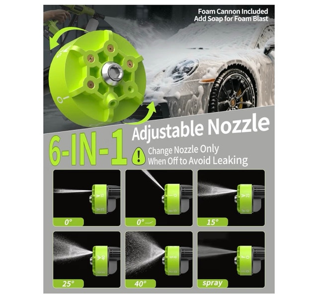 Cordless Powered Car Washer with 23FT Hose - photo 3