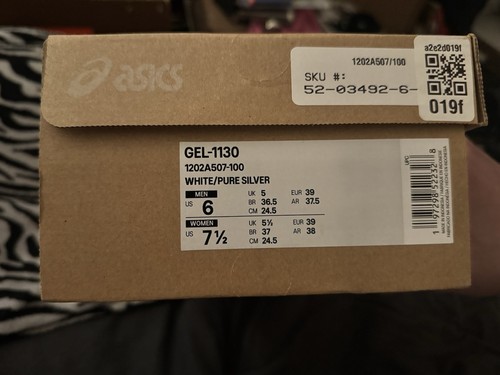 ASICS GEL-1130 White Pure Silver Pink Size 6/ 7.5 Women’s - photo 2