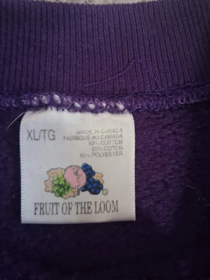 Vintage purple blank raglan crewneck sweatshirt - photo 3