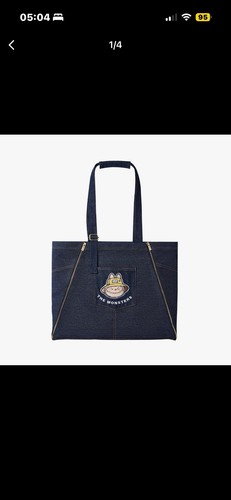 The Monsters Labubu Fall In Wild Denim Apron Tote Bag New - photo 4