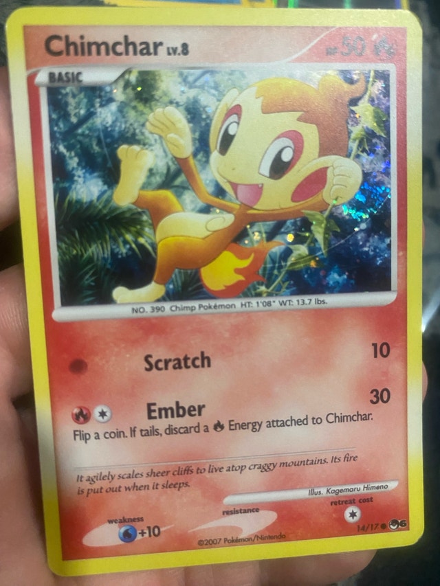Chimchar Holo 14/17 Pop Series 6 Pokémon Card