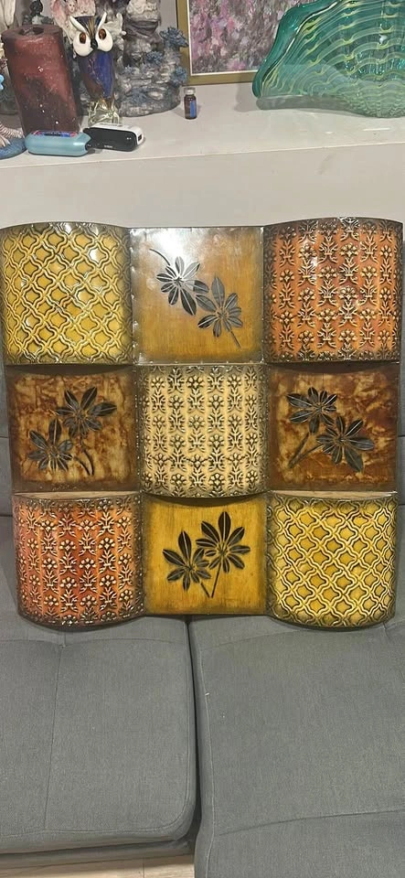 Rustic Metal Multi-Panel Wall Art Decor