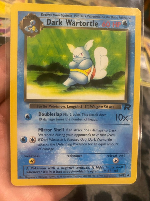 Squirtle Wartortle Dark Wartortle Pokémon Cards