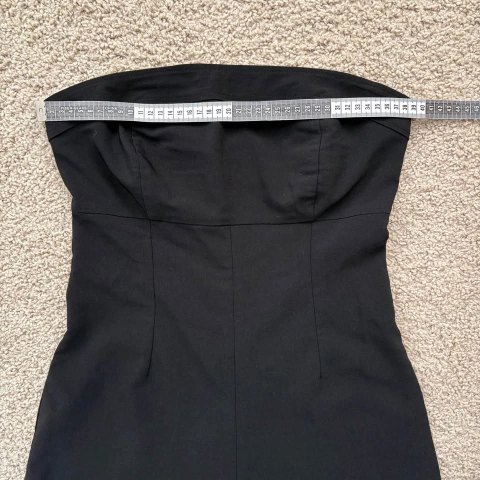 Le Château Tube Top Black Sleeveless Jumpsuit Flared Leg - photo 2