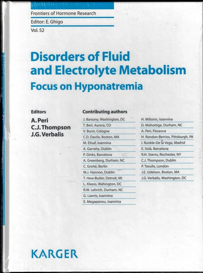 Disorders of Fluid & Electrolyte Metabolism: Hyponatremia
