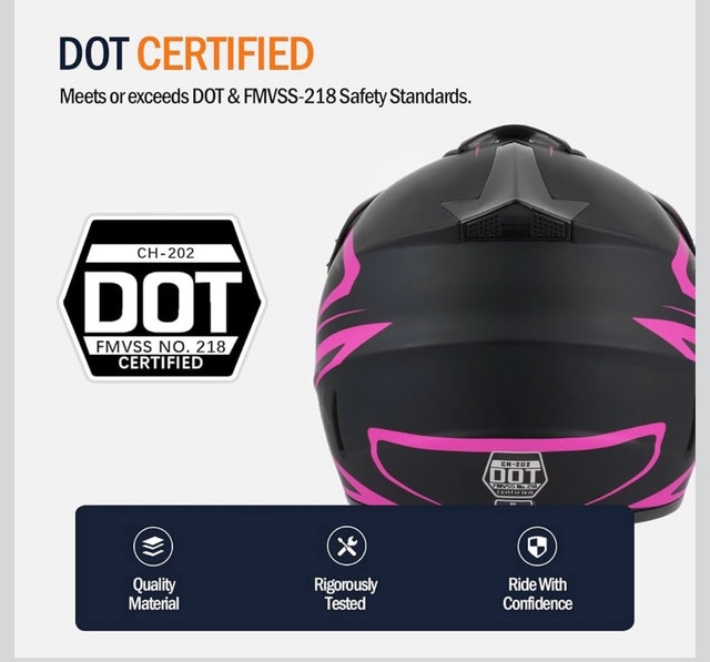 Brand New TTMiku Dirt Bike ATV Go Kart Safety Helmet Set - photo 2