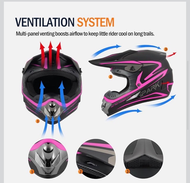 Brand New TTMiku Dirt Bike ATV Go Kart Safety Helmet Set - photo 3