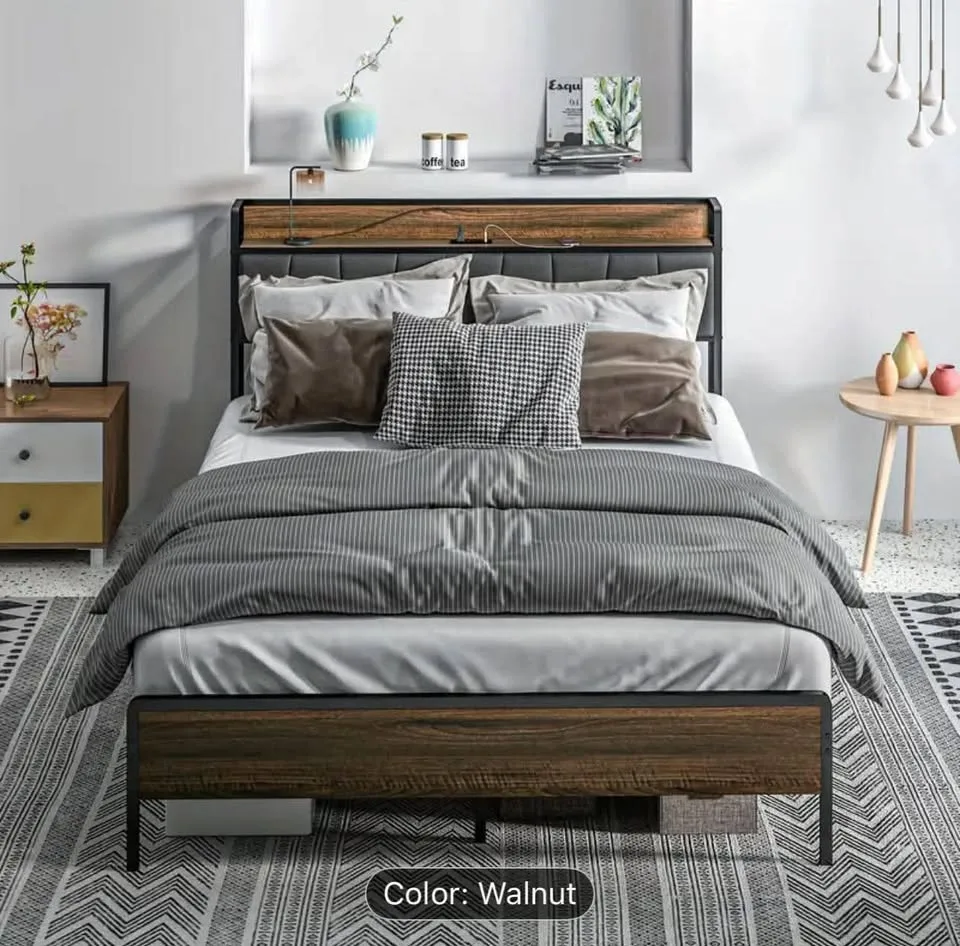 Queen Metal Bed Frame and Mattress image indicator(6)