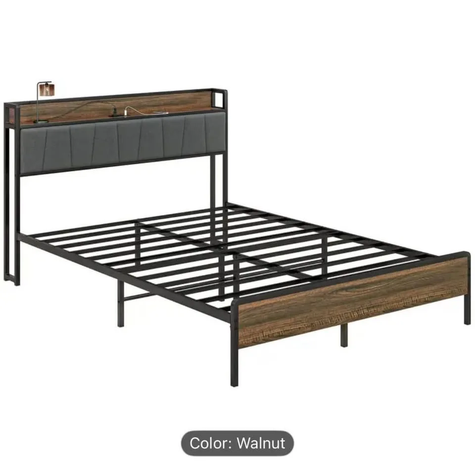Queen Metal Bed Frame and Mattress image indicator(7)
