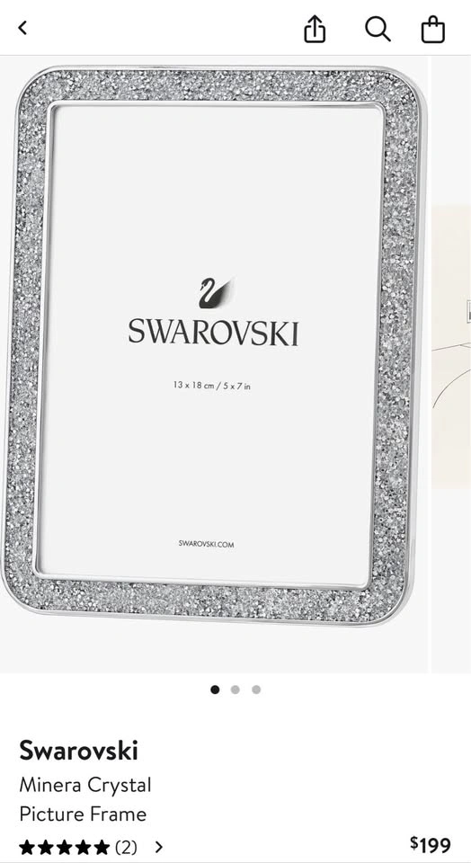 Swarovski Minera Crystal Picture Frame 5x7 - Brand New - photo 3