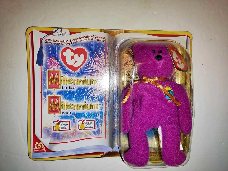 Ty Beanie Baby McDonald Millennium Bear New with Errors