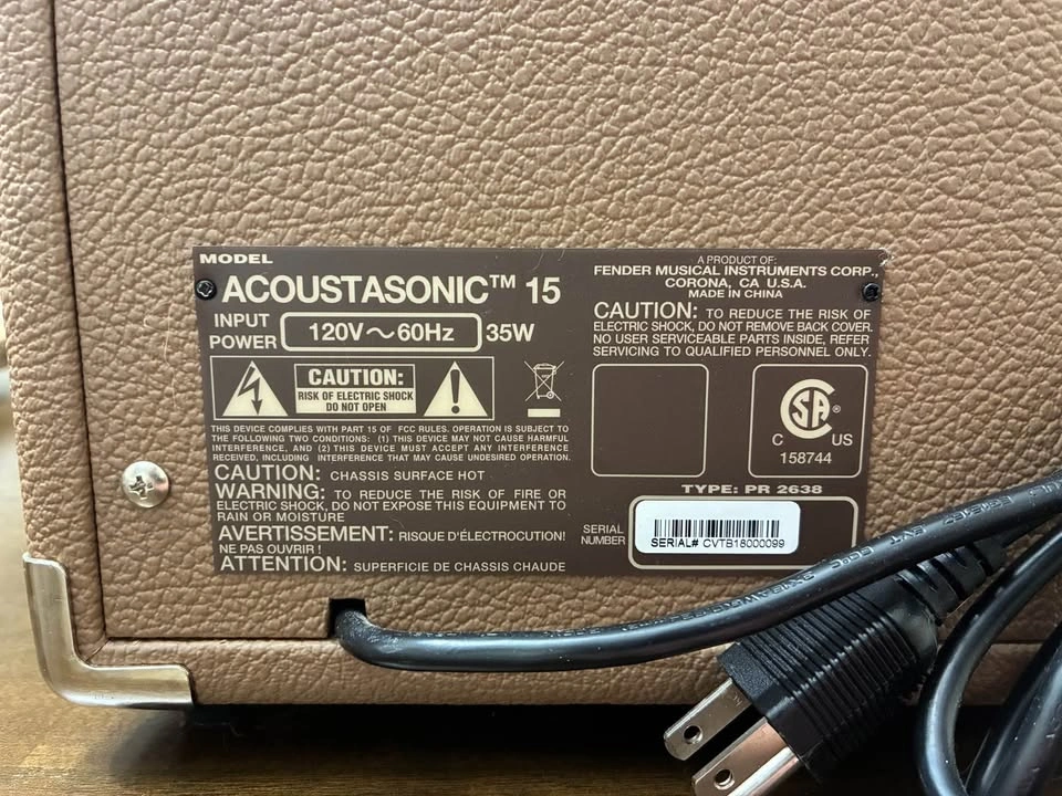 Fender Acoustasonic 15 amplifier - photo 3