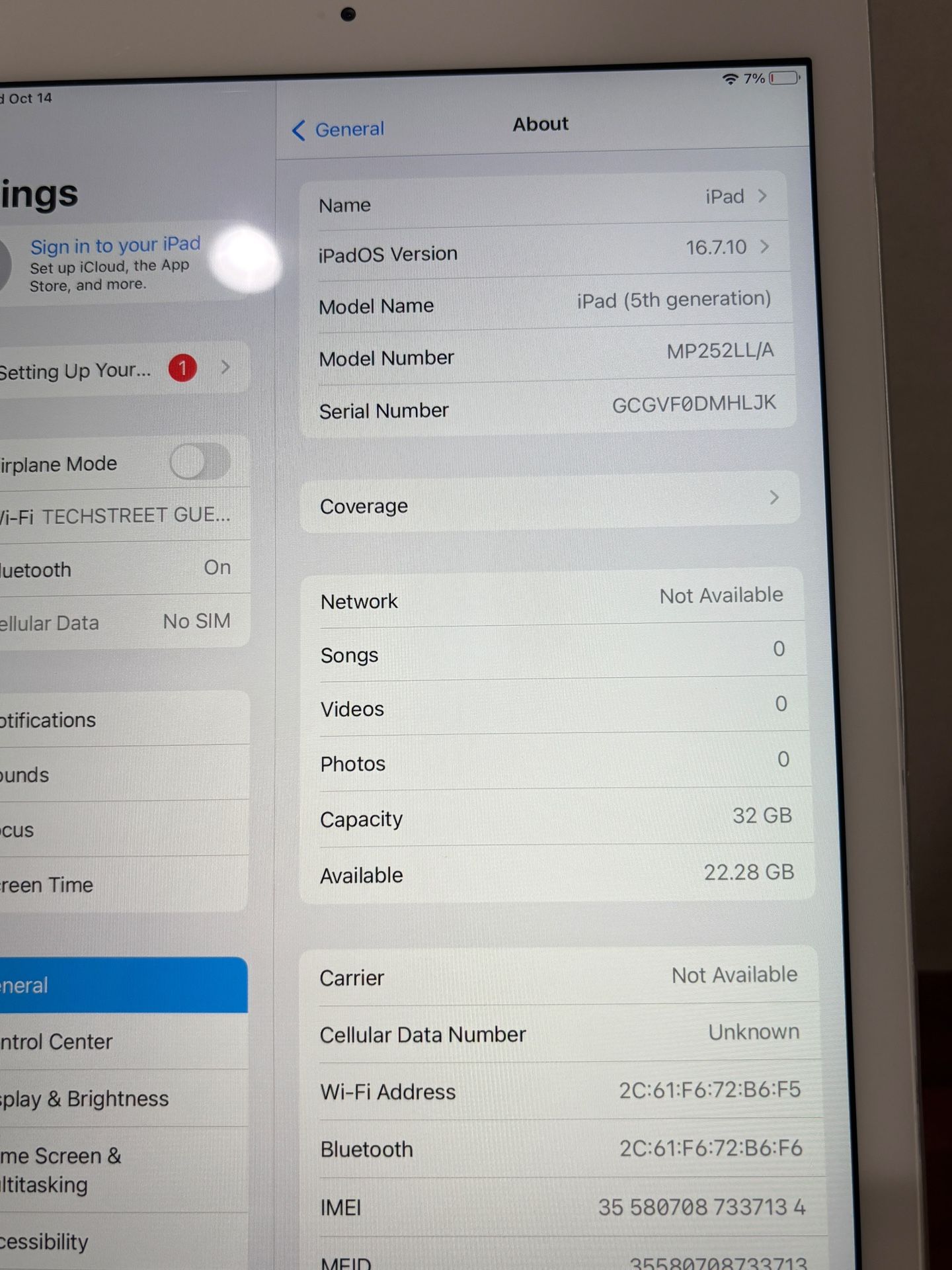 Apple ipad 5 32GB Cellular Unlocked IOS 16 Fully Functional - photo 3