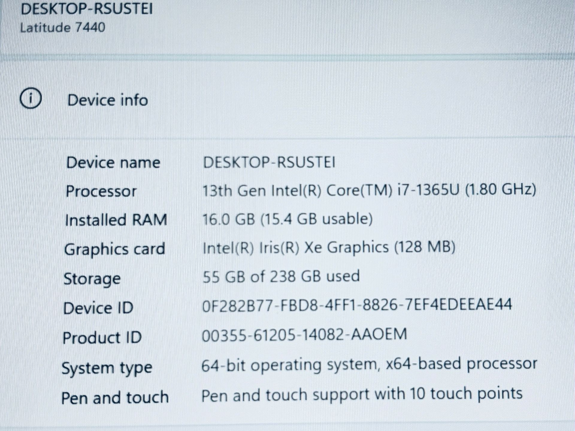 DELL LATITUDE 7440 Convertible Touchscreen i7 13th Gen 16GB - photo 5