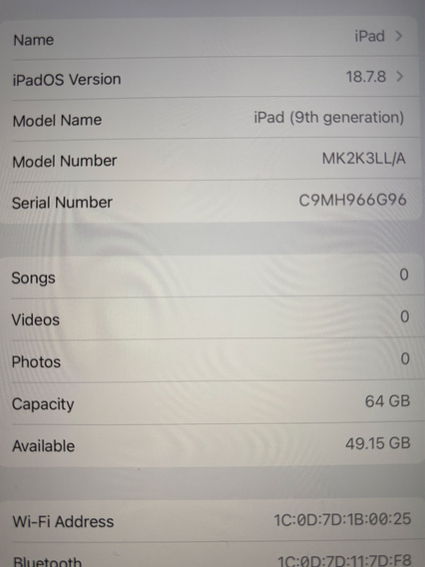 Apple IPAD 9th 64GB 10.2” Fully Functional -Fair Condition - photo 2