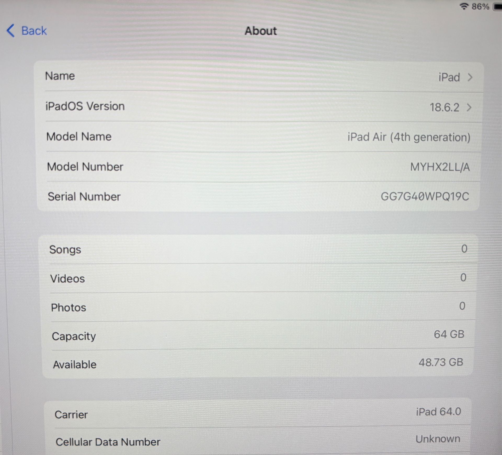 APPLE IPAD AIR 4 10.9” 64GB Cellular Fully Functional - photo 4