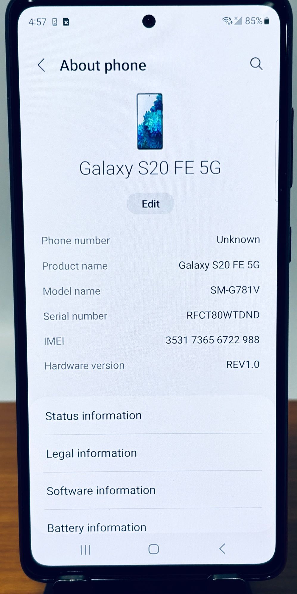 Samsung Galaxy S20 FE 5G 128GB Unlocked Fully Functional - photo 2