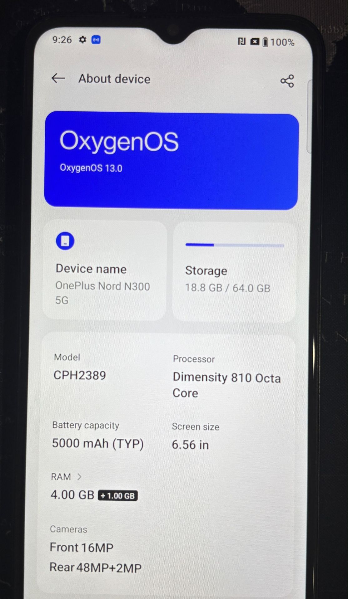 ONEPLUS NORD N300 5G 64GB Fully Functional - photo 4