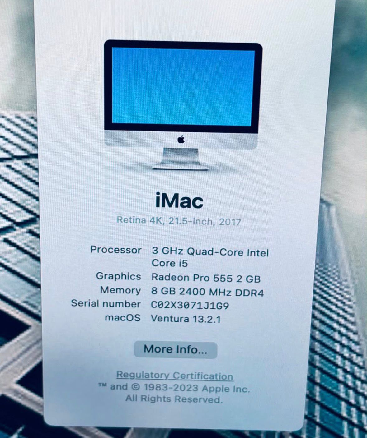 Apple iMac 21.5” Retina 4K 2017 8GB 256GB Radeon Pro 555 - photo 4