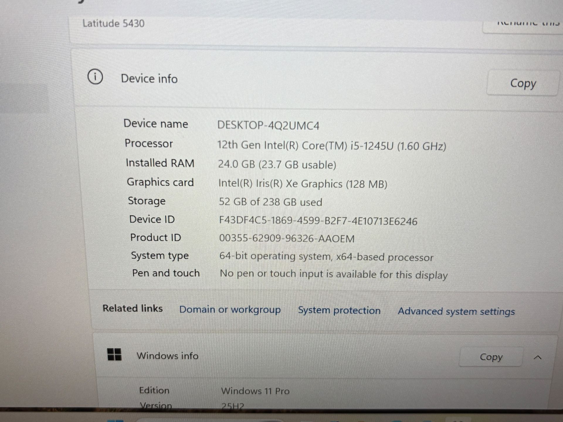 DELL LATITUDE 5430 Core i5-1245u 24GB RAM 256GB LTE - photo 2