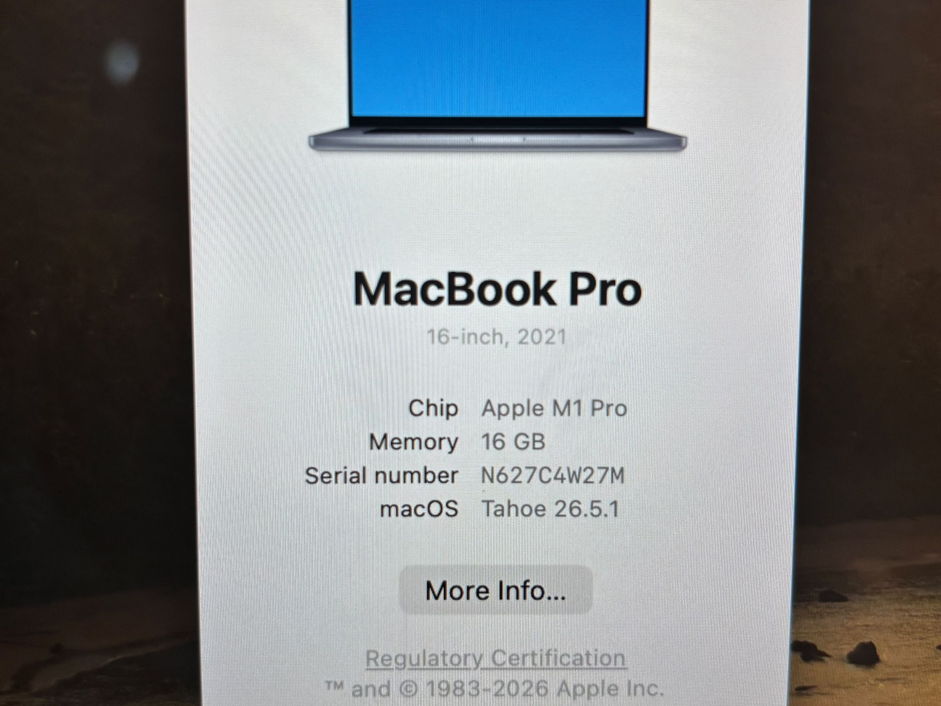 Apple MacBook Pro 16” M1 PRO 16GB 500GB - photo 2