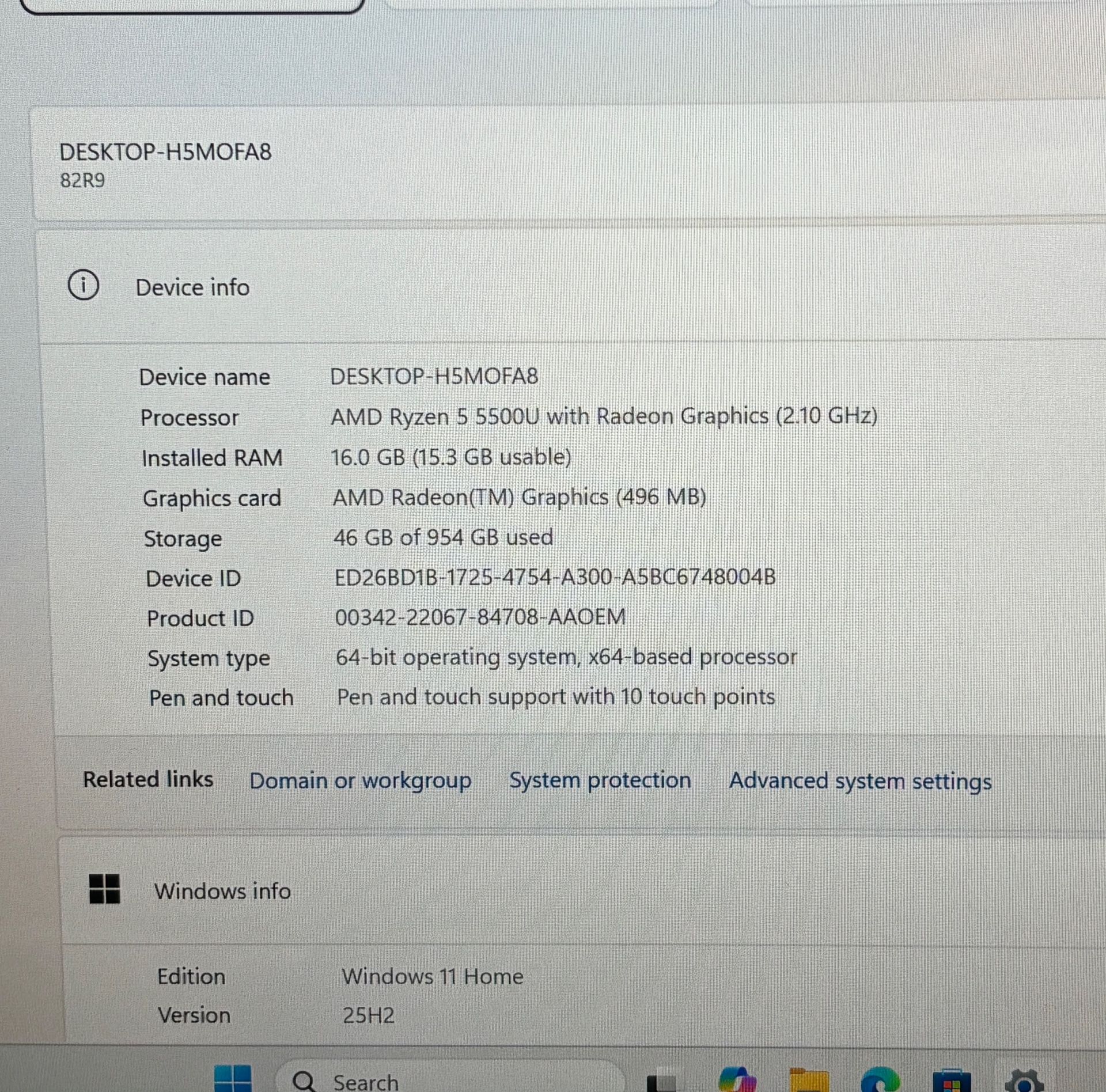 Lenovo Flex 5 82R9 Ryzen 5 5500u 16GB RAM 1TB Windows 11 - photo 4