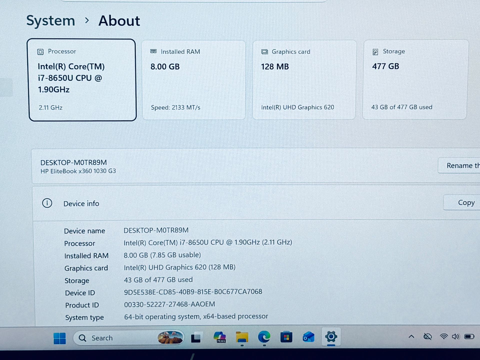 HP EliteBook X360 G3 i7-8650u 8GB 512GB Convertible Touch - photo 3